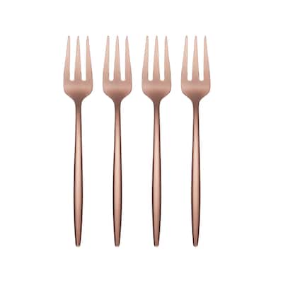 Cambridge Gaze Copper Mirror Cocktail Forks, Set of 4