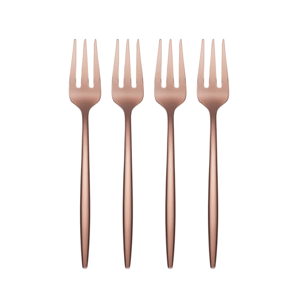Cambridge Gaze Copper Mirror Cocktail Forks, Set of 4