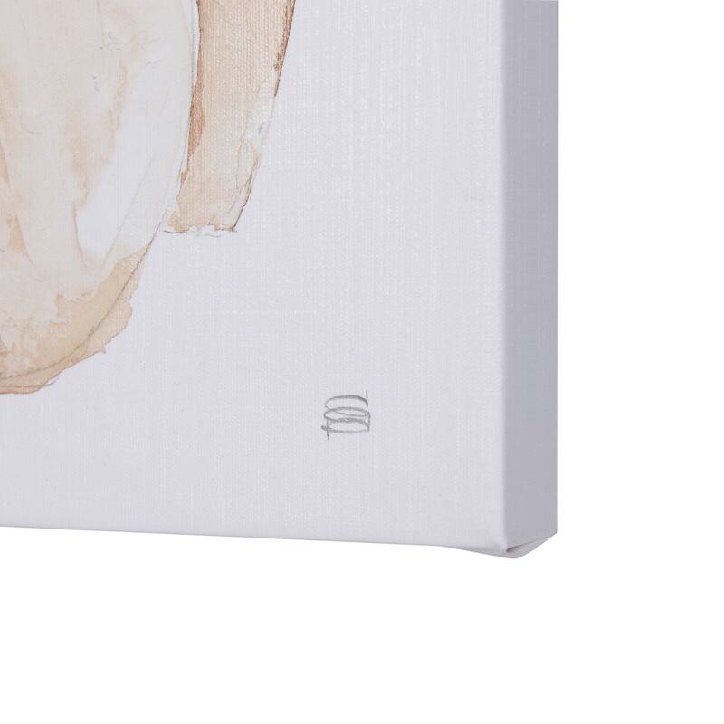 Vase Gray Lotus Pods (20 x 30 ) Canvas Art Print