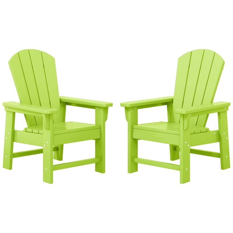 Laguna Kids Outdoor Poly Adirondack Chair (Set of 2) - Lime