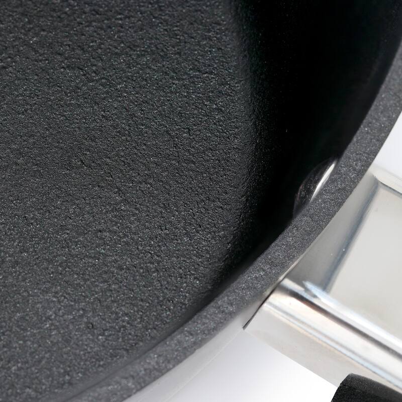 Oster Connelly 2.5 Quart Textured Nonstick Aluminum Saucepan with Lid in Black