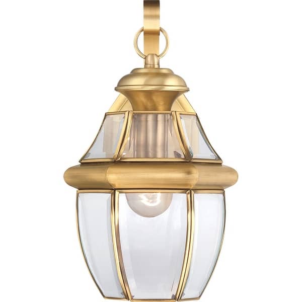 slide 1 of 1, Quoizel Newbury 8" Outdoor Hanging Light in Polished Brass