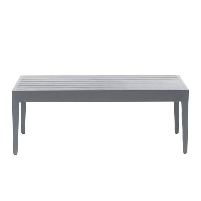 Abbyson Outdoor Birmingham All-Weather Aluminum Coffee Table - Grey