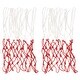 preview thumbnail 1 of 5, 2Pcs 16.9" PP Basketball Hoop Net Replacement Outdoor, White Red