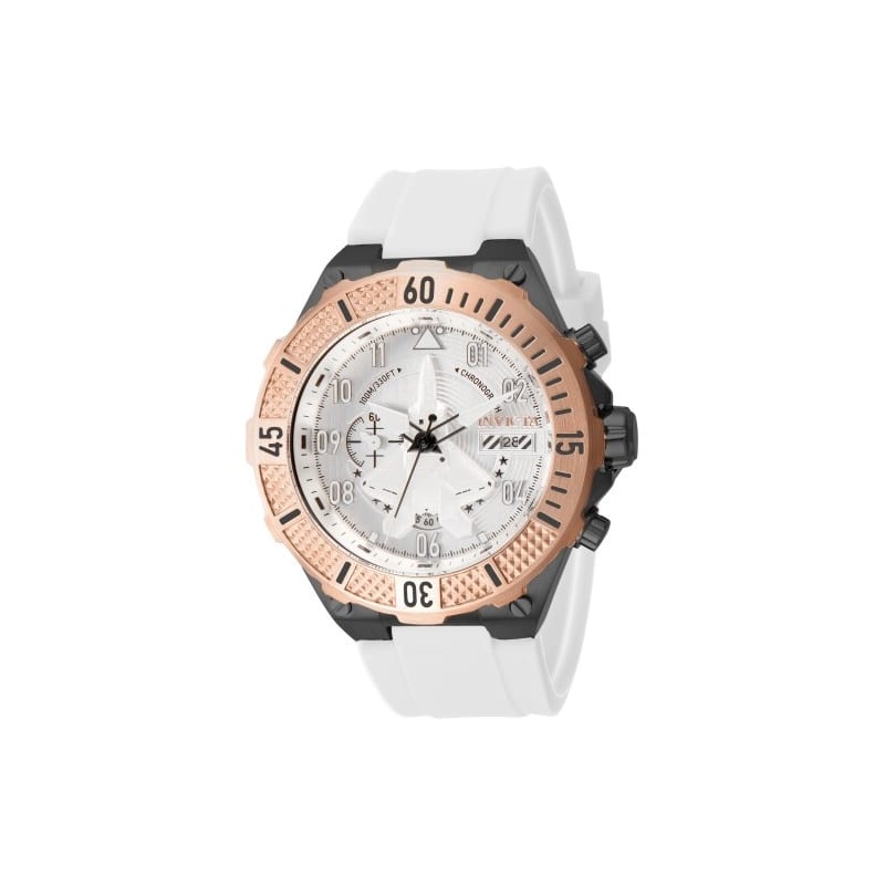 Invicta Men's 39894 Aviator Quartz Multifunction Silver Dial Watch - White