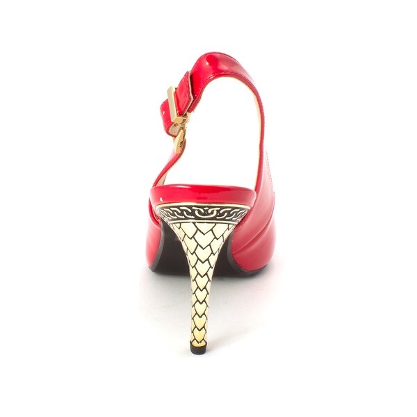 palizzio womens harwill pumps buckle square toe block heel