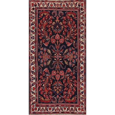 Antique Vegetable Dye Lilian Persian Area Rug Hand-knotted Wool Carpet - 4'4" x 8'4"