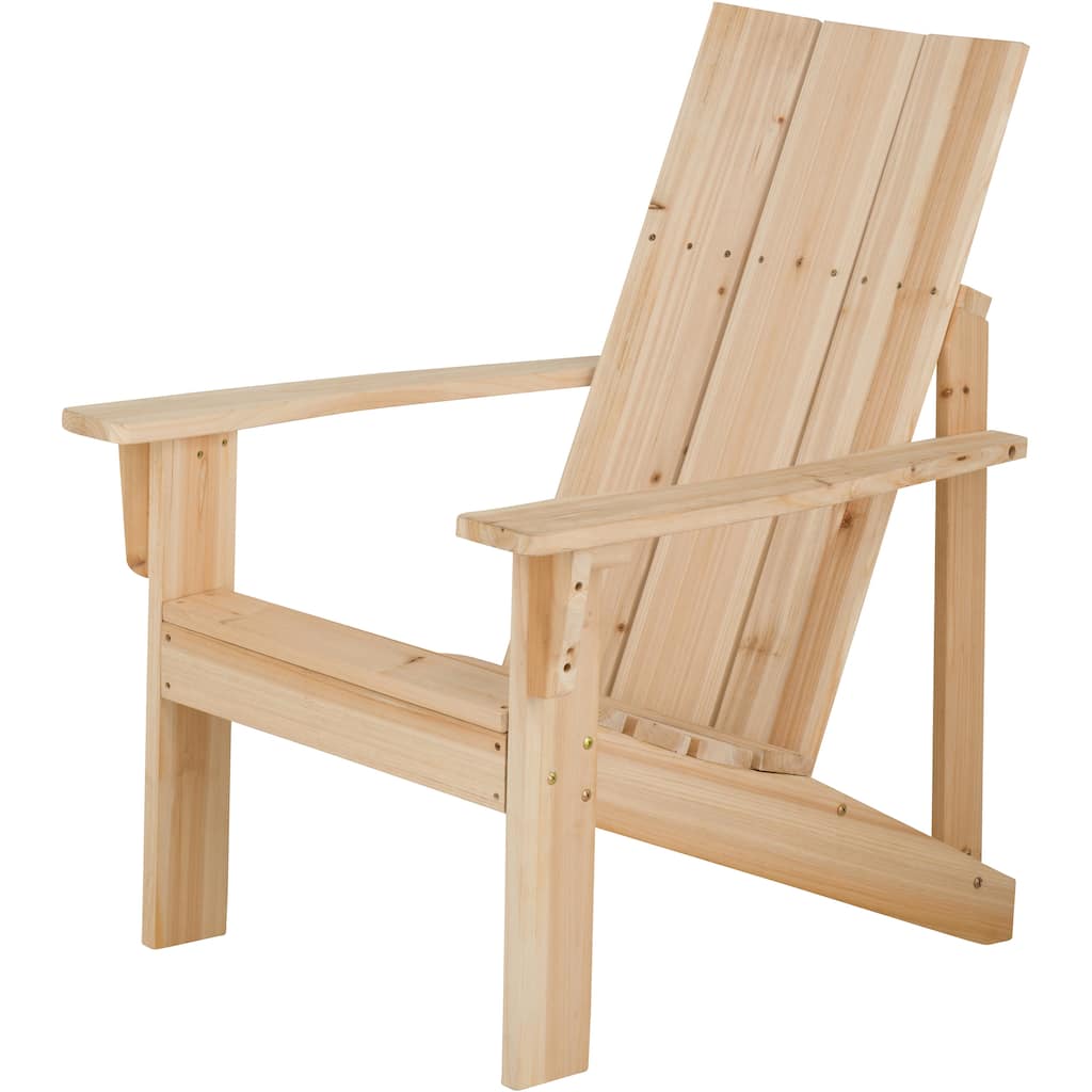 Linden Modern Wood Adirondack Chair Preassembled Back and Seat
