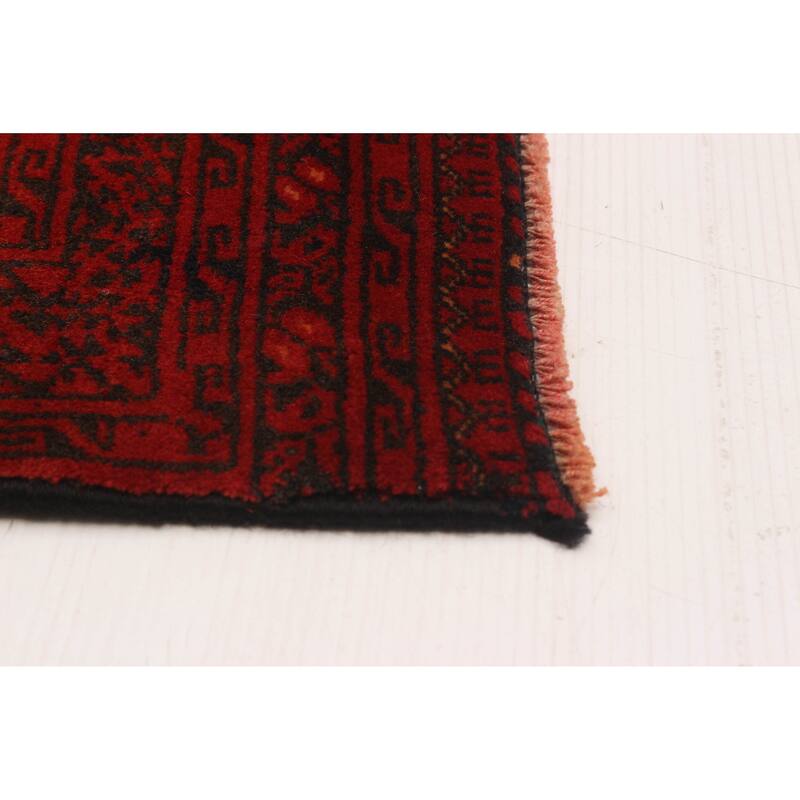 ECARPETGALLERY Hand-knotted Teimani Red Wool Rug - 5'10 x 9'6