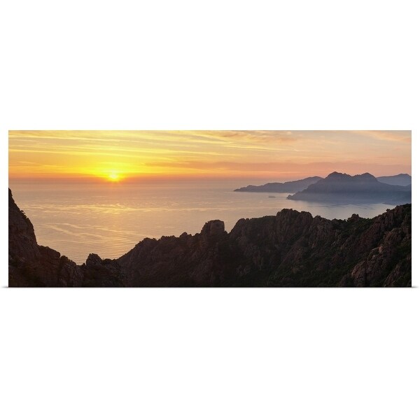 Shop Poster Print Entitled Sunset Over The Sea Les Calanche