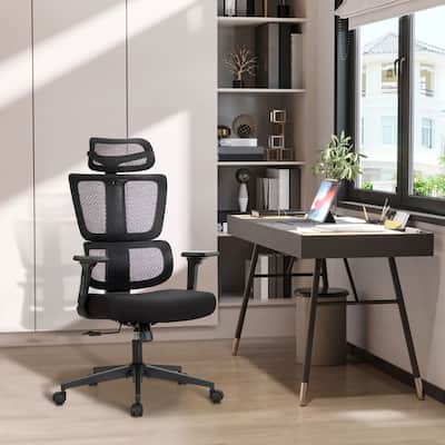 Ergonomic 3D Mesh Office Desk Chair High Back, 360° Swivel Rocking Executive Computer Chair
