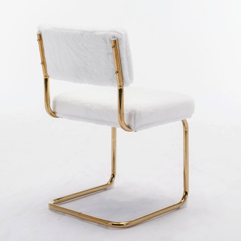 Set of 2 Modern Upholstered Accent Armless Tufted Dining Chairs