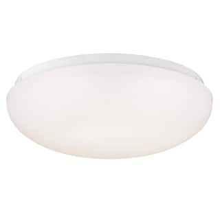 Westinghouse 11-Inch Round LED Indoor Flush Mount Ceiling Fixture, White Finish with White Acrylic Shade