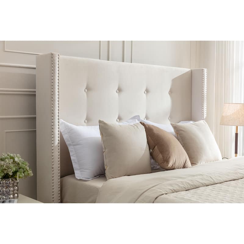 54" High Headboard Peyton Upholstered King Bed