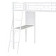preview thumbnail 11 of 23, Twin Metal Loft Bed with Desk, Shelves & Whiteboard - Perfect for Teens