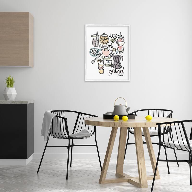 Stupell Various Coffee Types Trend Framed Giclee Art Design By Mandy Ford Art + Illustration