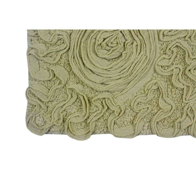 Bell Flower Bathroom Rug, Cotton Soft, Water Absorbent Bath Rug, Non Slip Shower Rug Machine Washable 24"x40" Rectangle