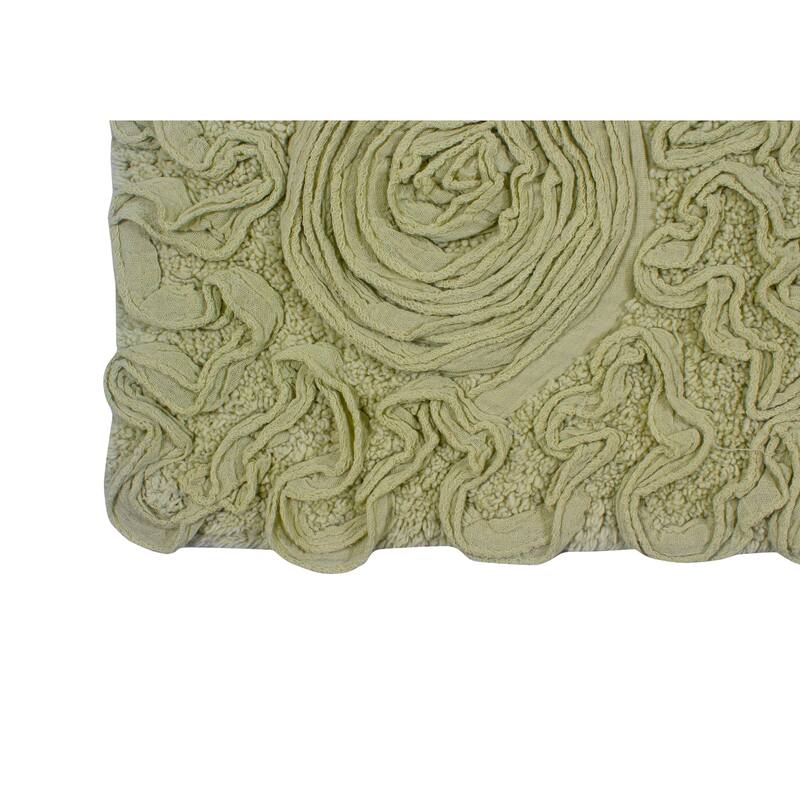Home Weavers Bell Flower Cotton Soft, Water Absorbent Toilet Seat Lid Cover, Machine Washable 18"x18" Toilet Lid Cover