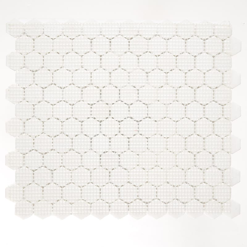 Thassos Marble 1" x 1" Honeycomb Polished Mosaic Tile