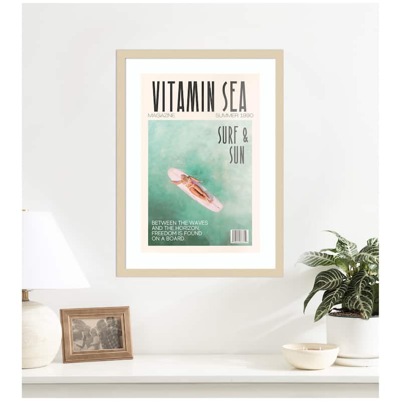 Kate and Laurel Vitamin Sea by Honey Island Studio Framed Wall Art Print