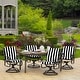 preview thumbnail 18 of 25, Arden Selections Outdoor Cabana Stripe 44 x 20 in. High Back Dining Chair Cushion