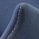 preview thumbnail 4 of 6, Uttermost Yareena 24-1/2" Wide Wood Framed Linen Wingback Chair - Denim Blue