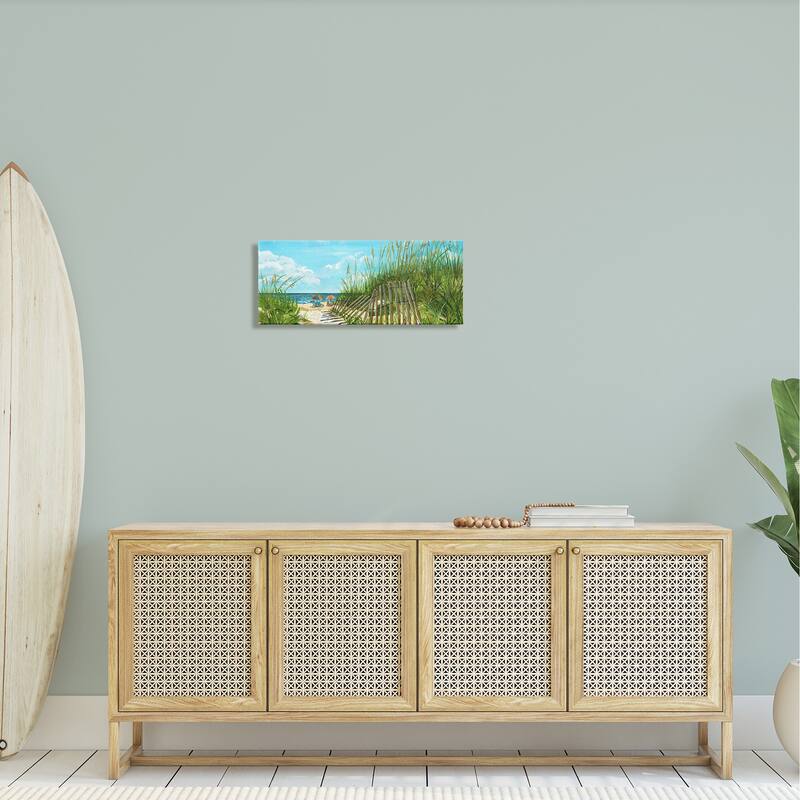 Stupell Sandy Beach Path Landscape Stretched Canvas Wall Art, Design by Erica Christopher