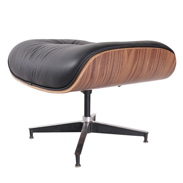 Mid-Century Classics Top Grain Real Leather Lounge Chair with