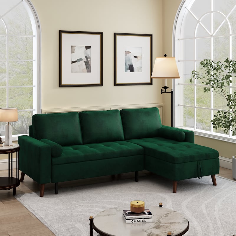 Corner sofa-bed with Storage Chaise Left/Right Handed Chaise