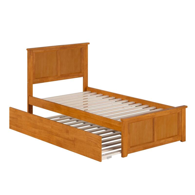 Madison Platform Bed with Matching Footboard and Twin Trundle