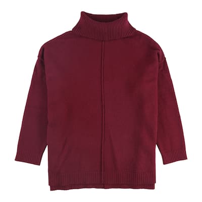 Alfani Womens Turtleneck Pullover Sweater,, Red, Large