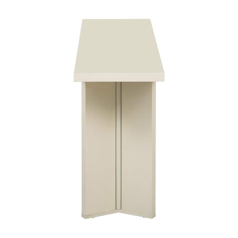 63" Extra Long Entryway Console Table, Modern Living Room Pine Veneer Sofa Table with Geometric Shaped Legs