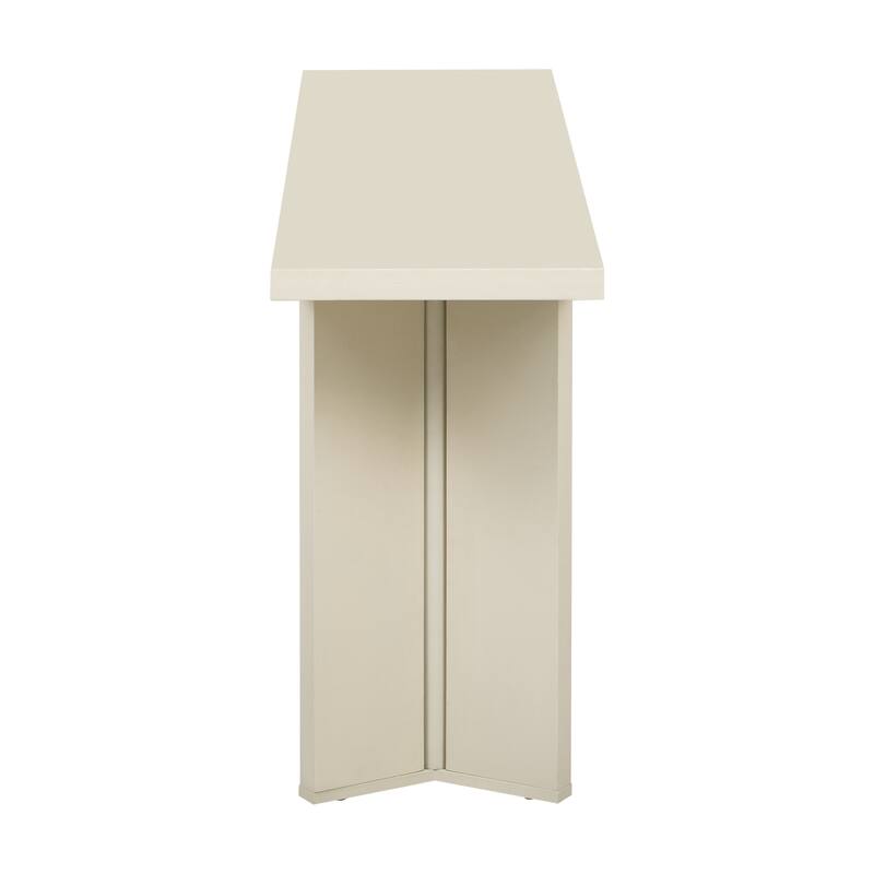 Stylish Console Table with Pine Veneer and Geometric Legs