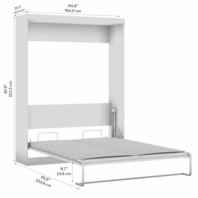 Bestar Pur 65W Queen Size Murphy Bed for Multipurpose Room