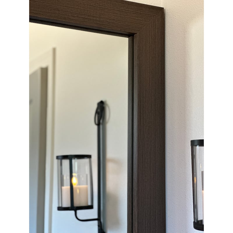 Frame My Mirror Walnut Framed Vanity Mirror, Pendleton Design