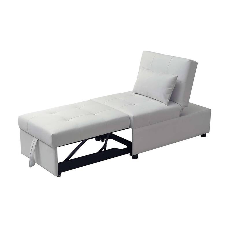 Michelle Convertible Ottoman Bed (White)