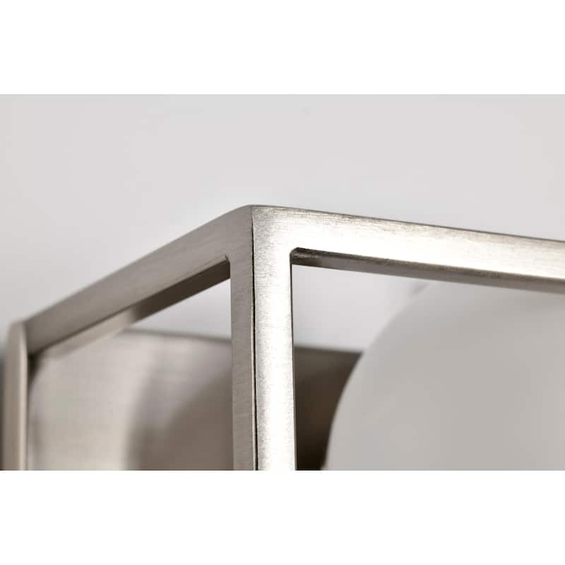 Jenkins 16 Inch 2 Light LED Vanity Brushed Nickel with Frosted Glass - Brushed Nickel
