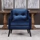 preview thumbnail 2 of 6, 34.75" o'brien blue velvet armchair