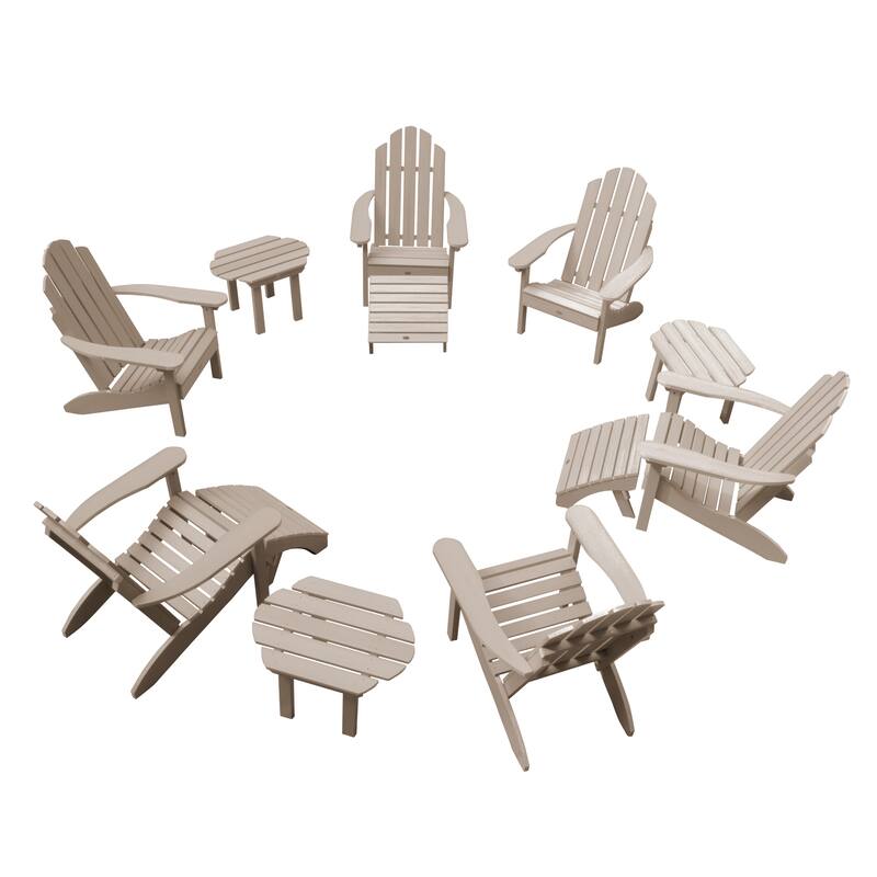 HIGHWOOD 12-Piece Adirondack Patio Conversation Set - Woodland Brown
