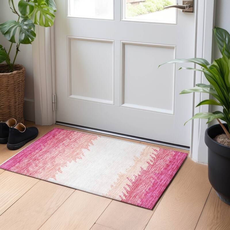 Premium Washable Super Soft Modern Ombre Mayfield Rug - Blush - 1' 8" x 2' 6" - Rectangle