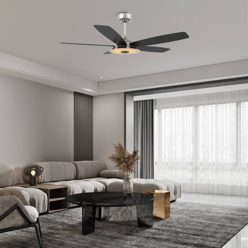 CARRO Harley 52" Smart Ceiling Fan with LED Light and Remote
