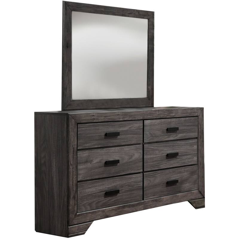 Hanover Bramble Hill 5-Piece Bedroom Furniture Set with King-Size Bed Frame in Weathered Gray Finish