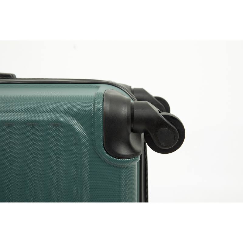 Durable 3-Piece ABS Luggage Set, Carry-On 20", Check-In 24" & 28" with Spinner Wheels