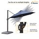 preview thumbnail 17 of 35, Clihome 11Ft Solar Tube Light Aluminum Patio Umbrella with Base