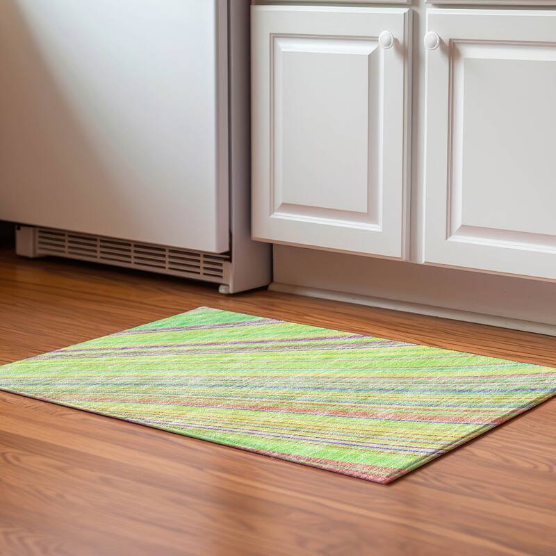 Premium Washable Super Soft Modern Flow Mayfield Rug - Yellow - 1'8" x 2'6"