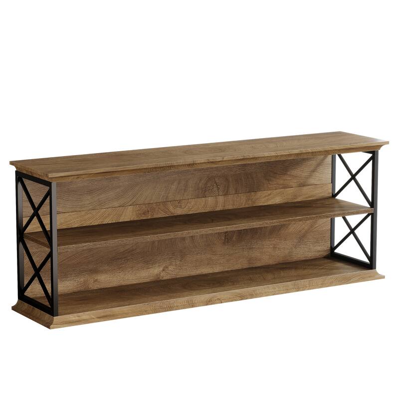 TV Stand for 55/60/65/75-Inch TVs, Entertainment Center with Shelves, Media TV Console for Living Room, Bedroom