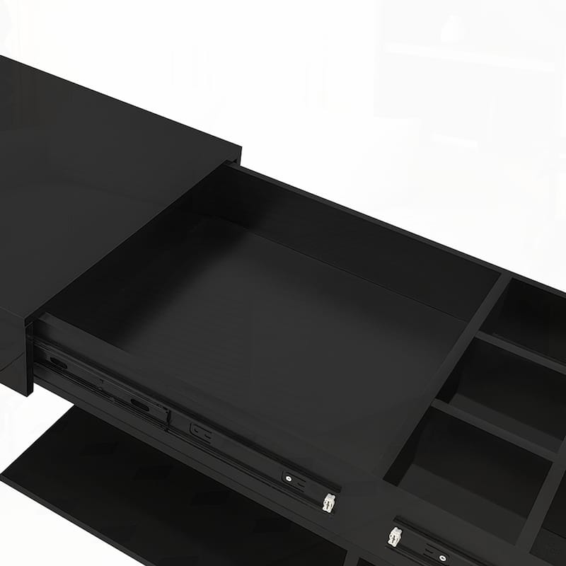 Extendable Coffee Table with Multiple Storage Compartments