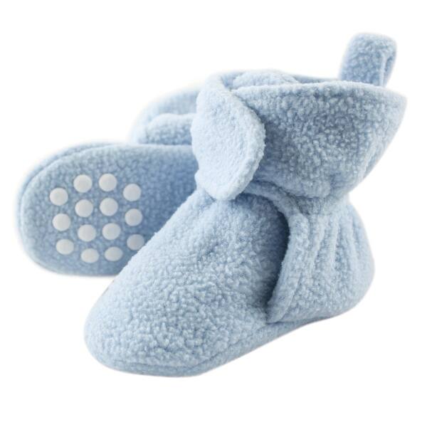 slide 1 of 1, Luvable Friends Baby and Toddler Boy Cozy Fleece Booties, Light Blue 3T