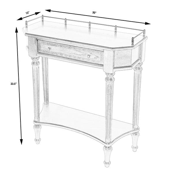 dimension image slide 0 of 2, Charleston One Drawer Console Table