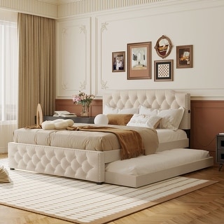Bed frame with 2 storage boxes 2025